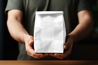 Paper food bag png mockup, transparent design