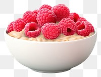 PNG  Oats berry bowl raspberry. AI generated Image by rawpixel.