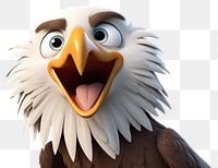 PNG  American bald eagle cartoon animal bird. AI generated Image by rawpixel.