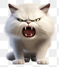 PNG Cat angry face cartoon mammal animal. 