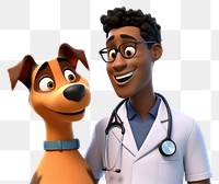 PNG Black man veterinarian cartoon doctor adult. 