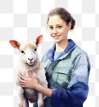 PNG Vet woman veterinarian portrait mammal. AI generated Image by rawpixel.