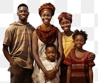 PNG African family portrait adult child. 