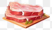 PNG Pancetta meat food pork. AI generated Image by rawpixel.