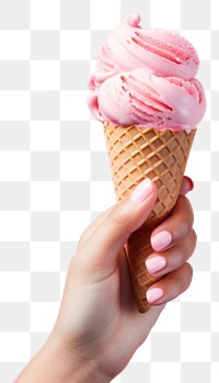 PNG Dessert holding cream food. AI generated Image by rawpixel.