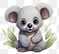 PNG Cute koala drawing mammal animal. 