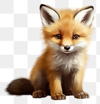 PNG Baby fox wildlife mammal animal. AI generated Image by rawpixel.