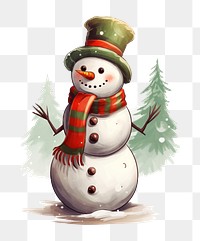 PNG Snowman winter white representation. 