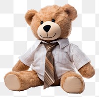 PNG Teddy wear shirt toy white background representation. 