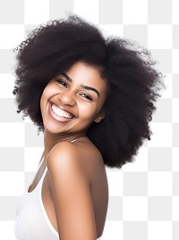 PNG Afro women smile portrait laughing. 