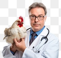 PNG Veterinarian stethoscope glasses chicken. 