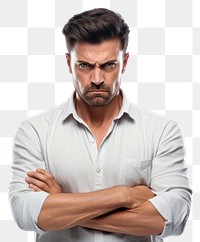 PNG Angry man portrait worried adult. 