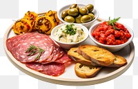 PNG Appetizers bread lunch plate. 