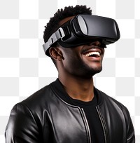 PNG VR goggles portrait black photo. 