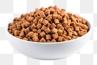 PNG Cat food bowl white background ingredient. 