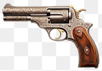 PNG Classic handgun weapon white background aggression. 