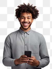 PNG Holding cell phone smiling smile adult