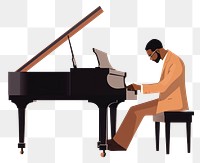 PNG Afro American man playing piano keyboard musician pianist. AI generated Image by rawpixel.