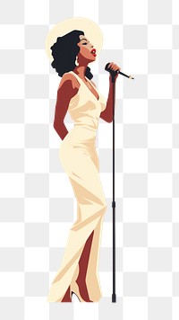 PNG Jazz singer microphone dress entertainment. 