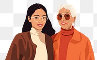 PNG Grandmother portrait glasses adult. AI generated Image by rawpixel.