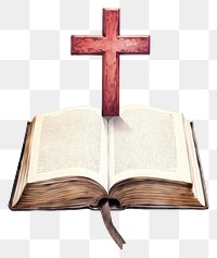 PNG Bible cross book publication. | Free PNG - rawpixel