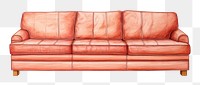 PNG Home interior furniture sofa red. AI generated Image by rawpixel.