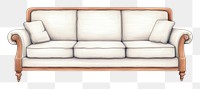 PNG Home interior furniture drawing sofa. AI generated Image by rawpixel.