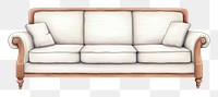 PNG Home interior furniture drawing sofa. 