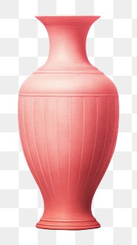 PNG Vase porcelain pottery red. AI generated Image by rawpixel.