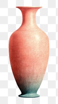 PNG Vase pottery red  