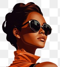 PNG African american woman sunglasses portrait adult. AI generated Image by rawpixel.
