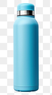 PNG Bottle Blue water bottle blue white background. AI generated Image by rawpixel.