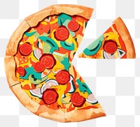 PNG Pizza food fork pepperoni. 