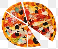 PNG Pizza food art pepperoni. AI generated Image by rawpixel.