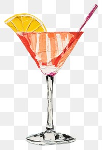 PNG Cocktail cocktail martini drink. AI generated Image by rawpixel.