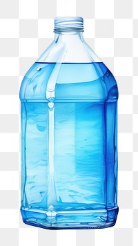 PNG Blue Ethyl Alcohol bottle blue white background. AI generated Image by rawpixel.