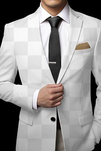 Men's suit blazer png mockup, transparent apparel