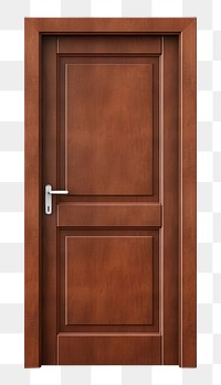 PNG Door closed hardwood brown. 