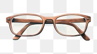 PNG Rectangle glasses brown 