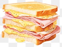 PNG Sandwich bread food meat. AI generated Image by rawpixel.