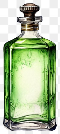 PNG Bottle perfume green  