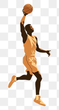 PNG Man playing basketball sports competition exercising. AI generated Image by rawpixel.