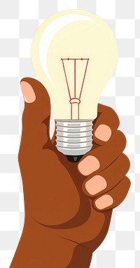 PNG Bulb lightbulb holding hand. 