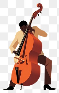 PNG Double bass player cello performance creativity. AI generated Image by rawpixel.