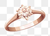 PNG Diamond engagement ring gemstone jewelry celebration. AI generated Image by rawpixel.