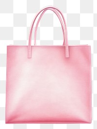 PNG Pink shopping bag handbag white background accessories. AI generated Image by rawpixel.