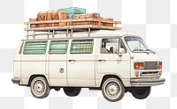 PNG Family travel vehicle drawing van. 