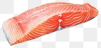 PNG Salmon seafood white background relaxation. AI generated Image by rawpixel.