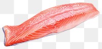 PNG Salmon seafood white background freshness. AI generated Image by rawpixel.