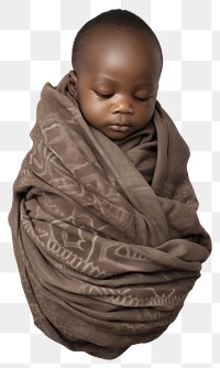 PNG African baby sleeping portrait photo  